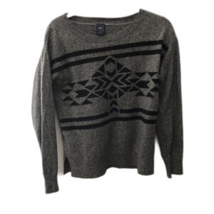 Gap gray Geometric sweater S